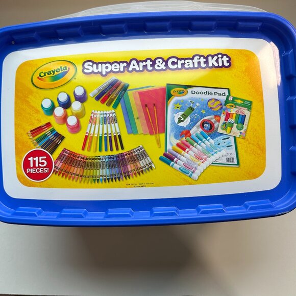 Crayola 115pc Kids Super Art & Craft Kit NEW - Picture 2 of 6